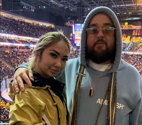 Chumlee poses a picture with wife Olivia Readmann.